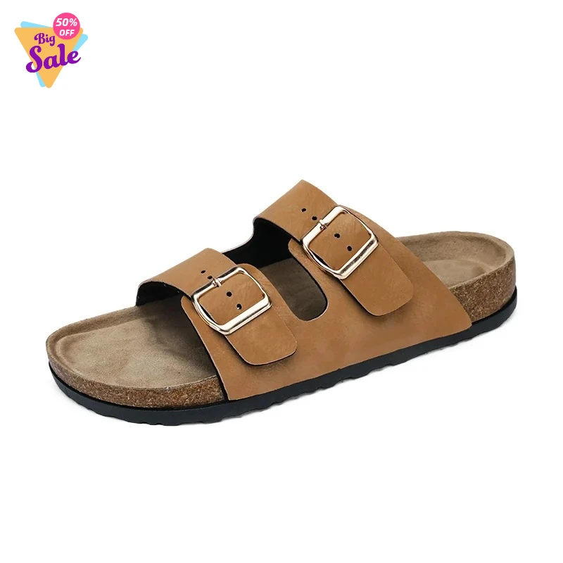 2026 Plus Big Size Cork Slippers Adjustable Double Buckle Sandals Clogs Artificial Leather Men Women Summer Casual Shoes
2026 Plus Big Size Cork Slippers Adjustable Double Buckle Sandals Clogs Artificial Leather Men Women Summer Casual Shoes