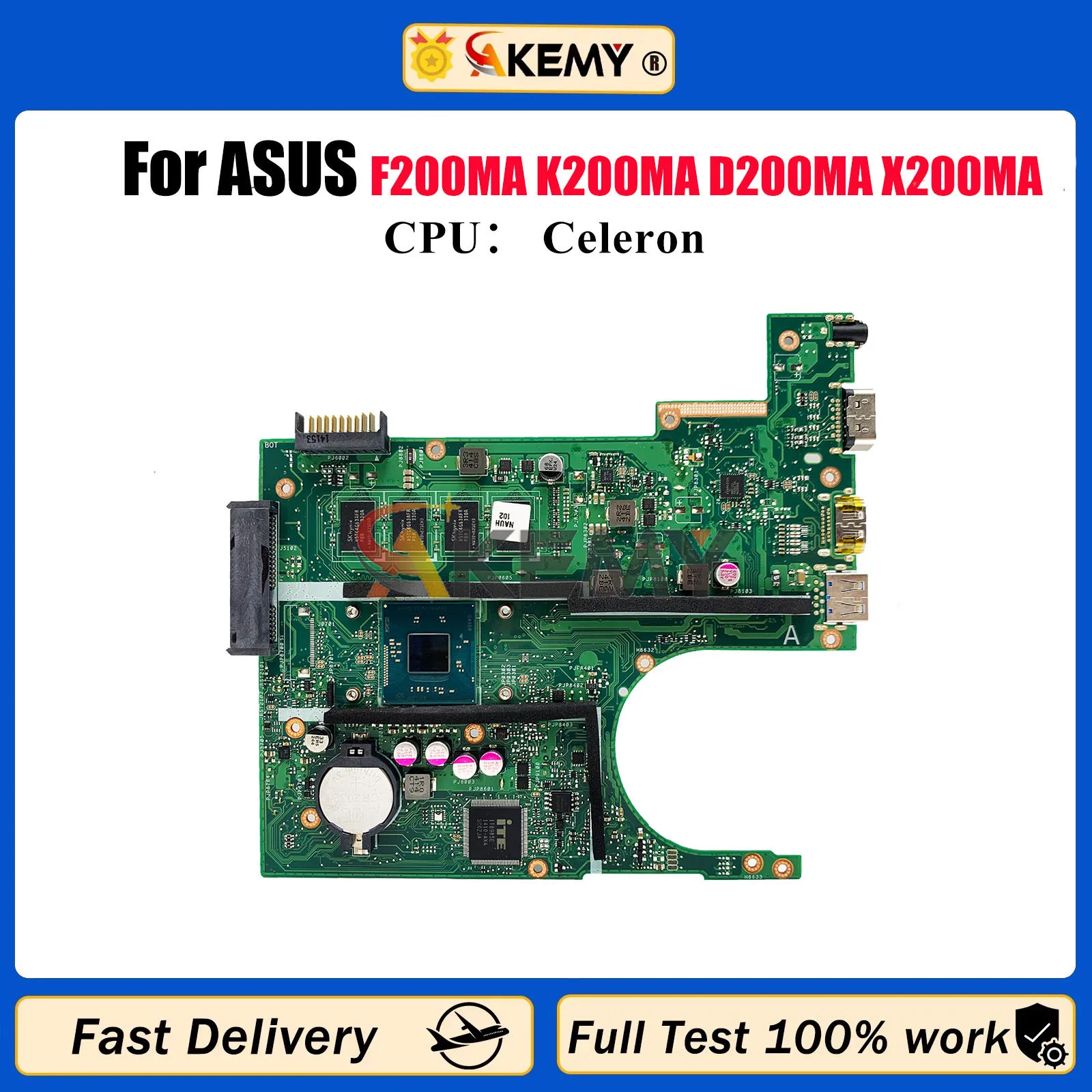 Материнская плата для ноутбука X200MA ASUS VivoBook X200M F200MA K200MA D200MA X200MA, материнская плата для ноутбука с процессором Celeron, 100% тестирование, ОК
Материнская плата для ноутбука X200MA ASUS VivoBook X200M F200MA K200MA D200MA X200MA, материнская плата для ноутбука с процессором Celeron, 100% тестирование, ОК
