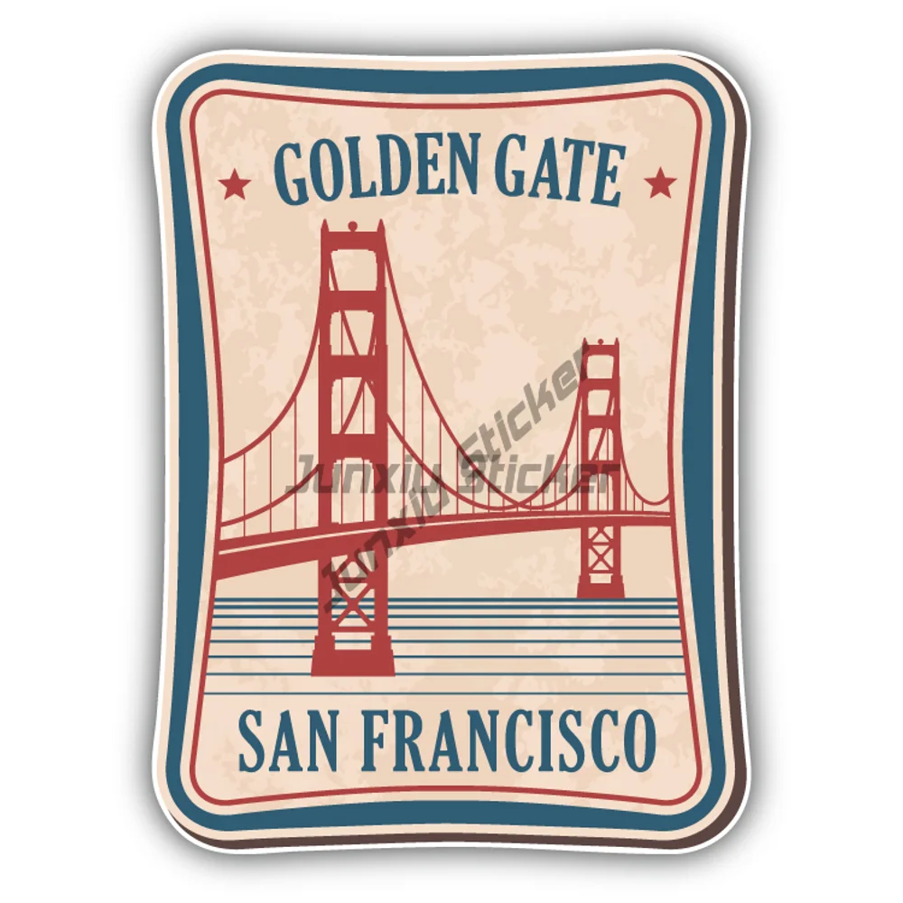 Golden Gate San Francisco Vintage Label Sticker Car Bumper Anti Scratch Exterior Decals Motorcycle Headlight Stickers For Cars
Golden Gate San Francisco Vintage Label Sticker Car Bumper Anti Scratch Exterior Decals Motorcycle Headlight Stickers For Cars