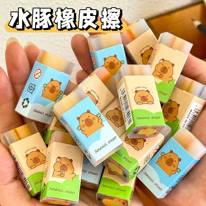 Kapibara Eraser Elementary School Cartoon Sandwich Painting Eraser Cute Capybara Less Chip Error Correction Pencil Eraser
Kapibara Eraser Elementary School Cartoon Sandwich Painting Eraser Cute Capybara Less Chip Error Correction Pencil Eraser