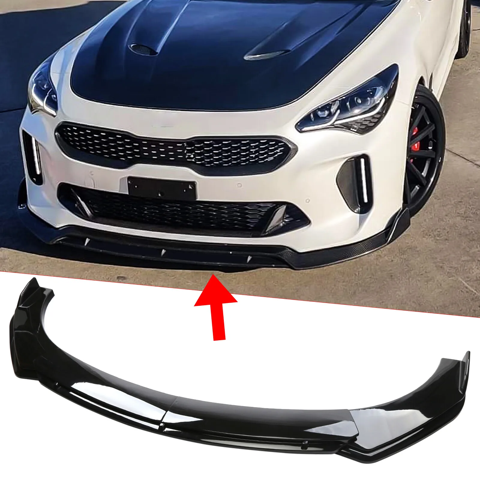 Для Kia Stinger 2015-2022 глянцевый черный автомобильный передний бампер сплиттер для губ комплекты кузова
Для Kia Stinger 2015-2022 глянцевый черный автомобильный передний бампер сплиттер для губ комплекты кузова