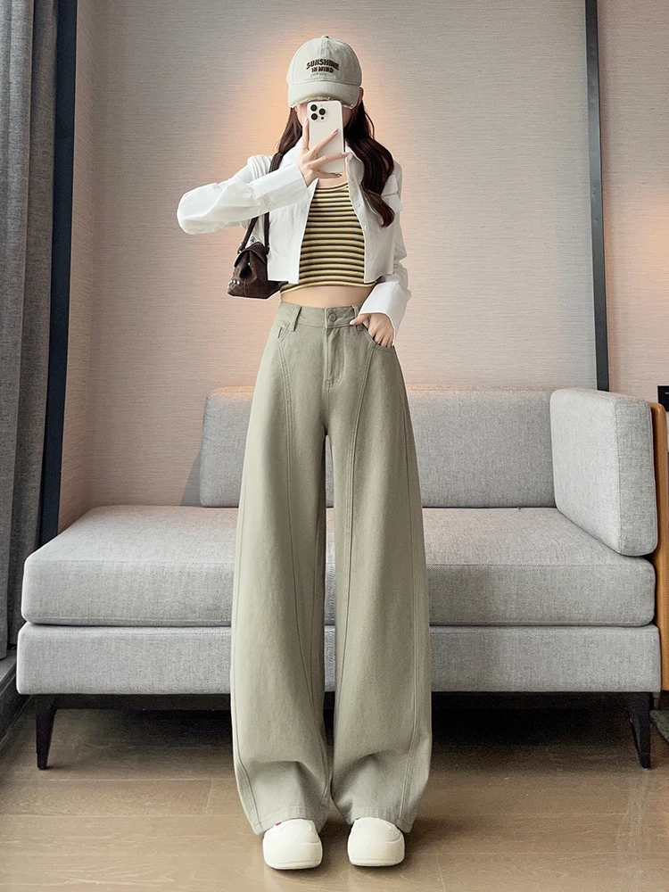 High Waist Stretchy Slimming Wide Leg Bell Bottom Jeans Women's Spring New Style Casual Cotton Polyester Spandex Denim Pants
High Waist Stretchy Slimming Wide Leg Bell Bottom Jeans Women's Spring New Style Casual Cotton Polyester Spandex Denim Pants