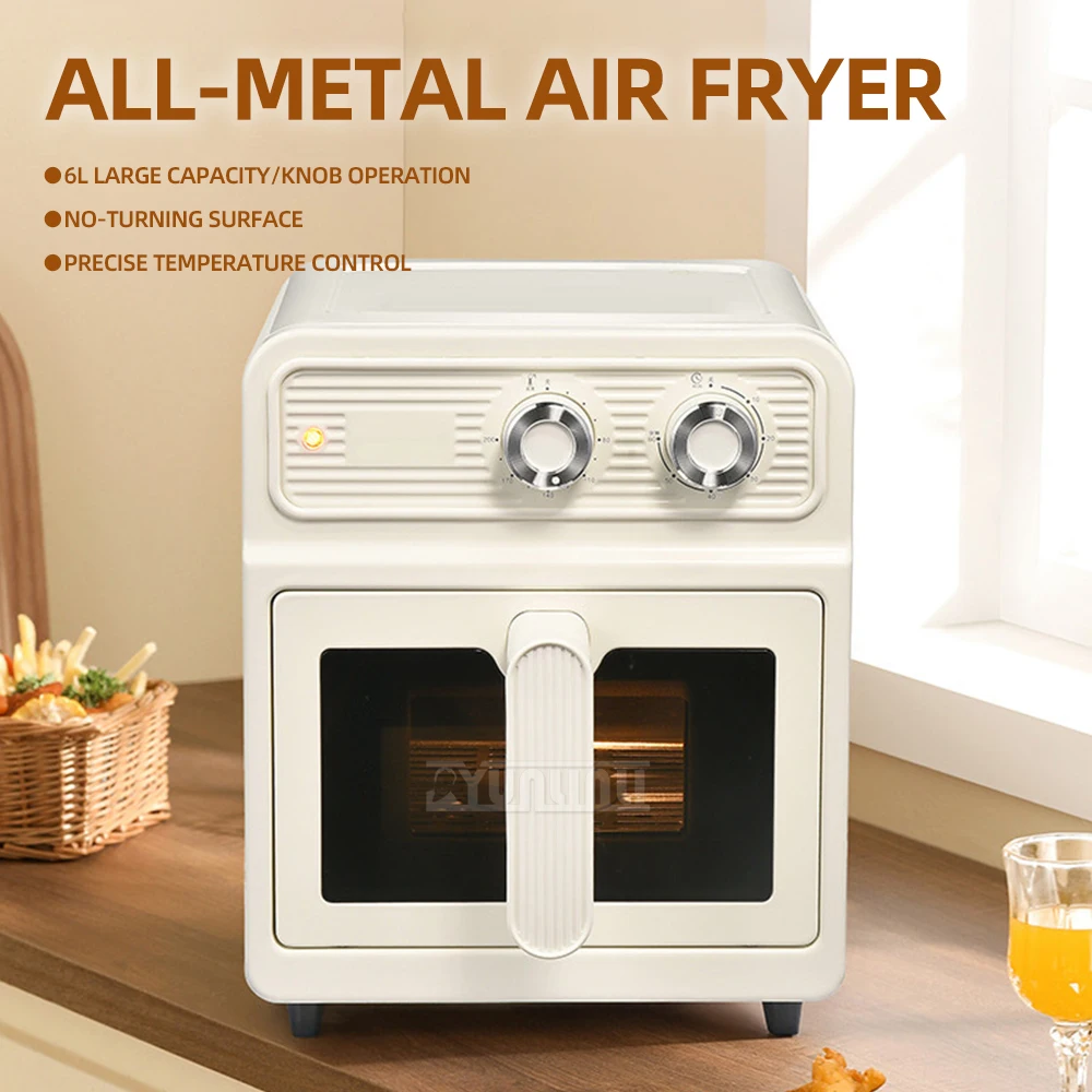 6L Upper and Lower Heating Integrated Air Fryer Household Large Capacity Temperature Control Oven
6L Upper and Lower Heating Integrated Air Fryer Household Large Capacity Temperature Control Oven