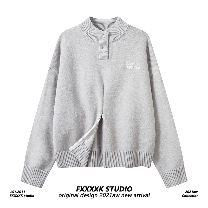 FXK Original Couples Knitted Sweater American Trendy Brand Embroidered Letters Stand Collar Loose Lazy Sle High End Feeling...
FXK Original Couples Knitted Sweater American Trendy Brand Embroidered Letters Stand Collar Loose Lazy Sle High End Feeling...