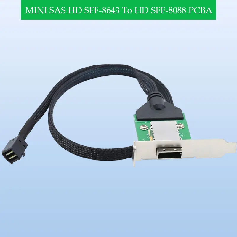 ADT-Link MINI SAS HD SFF-8643 в HD SFF-8088 PCBA Сервер для родителей Внутренняя и внешняя длина жгута проводов Дополнительно 0,5 м 1 м
ADT-Link MINI SAS HD SFF-8643 в HD SFF-8088 PCBA Сервер для родителей Внутренняя и внешняя длина жгута проводов Дополнительно 0,5 м 1 м