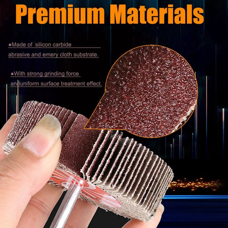 20 Pcs 5 Sizes 60/80/120/240 Grits Abrasive Flap Wheel Sander, 1/4 Inch Shank Flap Wheels for Die Grinder Flap Wheel-A68X
20 Pcs 5 Sizes 60/80/120/240 Grits Abrasive Flap Wheel Sander, 1/4 Inch Shank Flap Wheels for Die Grinder Flap Wheel-A68X