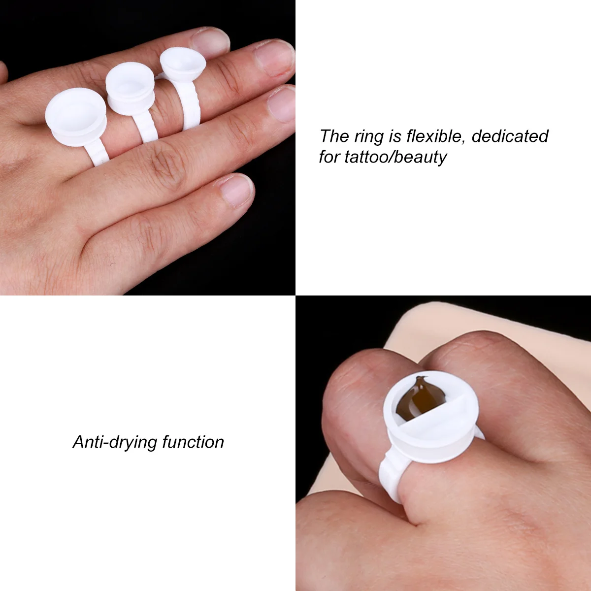 500Pcs No Separation Eyelash Makeup Rings Tool Disposable Pigment Container for Professional Artists - Size M White
500Pcs No Separation Eyelash Makeup Rings Tool Disposable Pigment Container for Professional Artists - Size M White