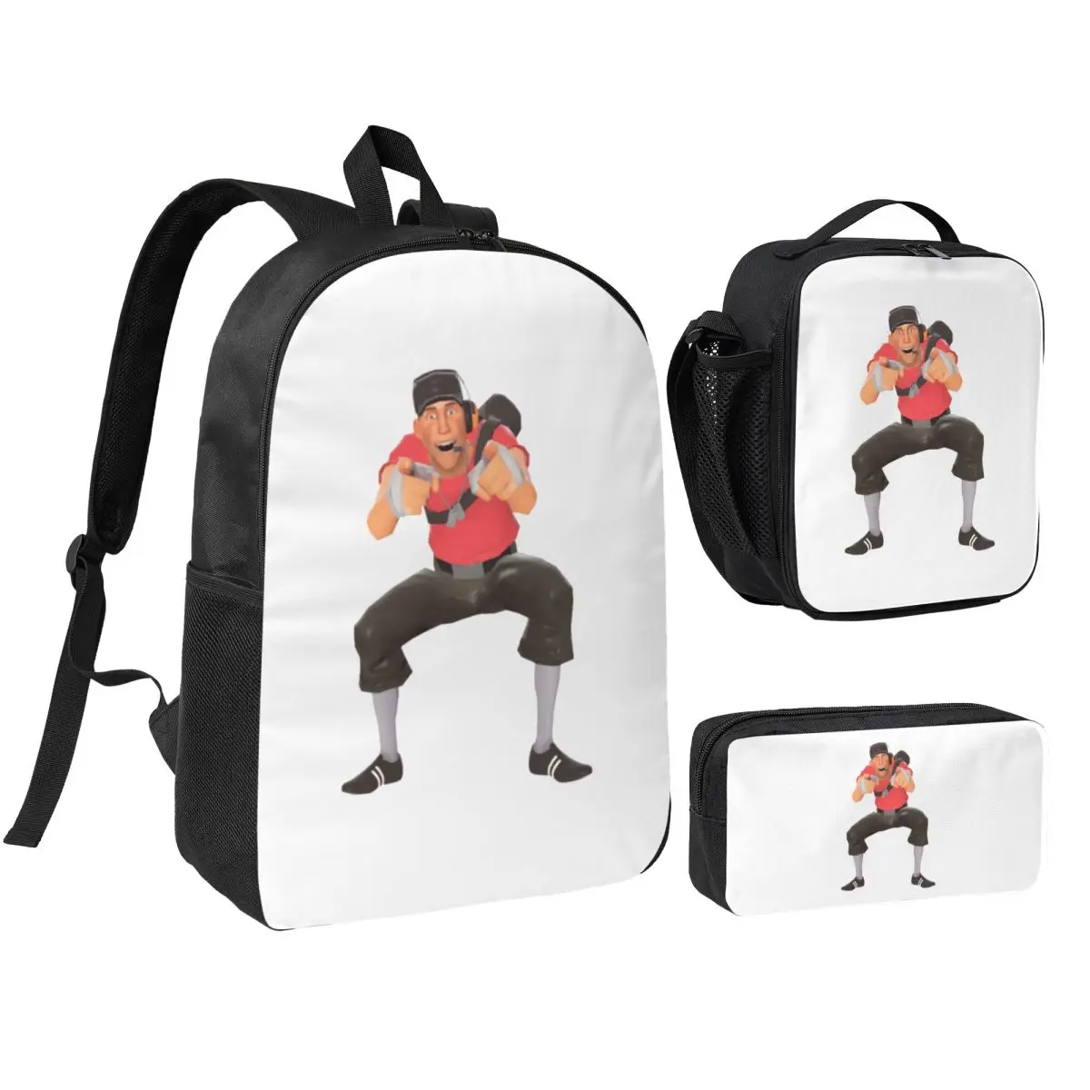 Tf2 Scout Laugh Team Fortress 2 Backpack Student BookBag School Bag Computer Shoulder Bags 3ps Insulated Lunch Bag Pencil Case
Tf2 Scout Laugh Team Fortress 2 Backpack Student BookBag School Bag Computer Shoulder Bags 3ps Insulated Lunch Bag Pencil Case