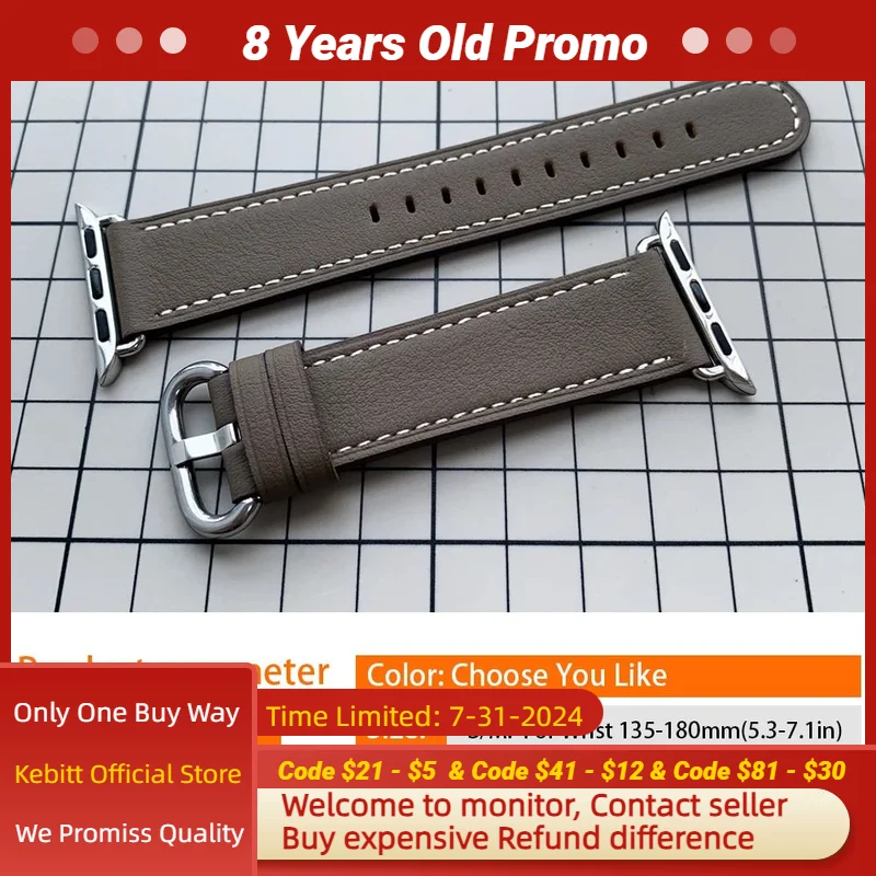 Kebitt Leather Band For Apple Watch Utral 9 8 7 6 Se 5 4 3 Strap 41MM 45mm Luxury Fashion
Kebitt Leather Band For Apple Watch Utral 9 8 7 6 Se 5 4 3 Strap 41MM 45mm Luxury Fashion