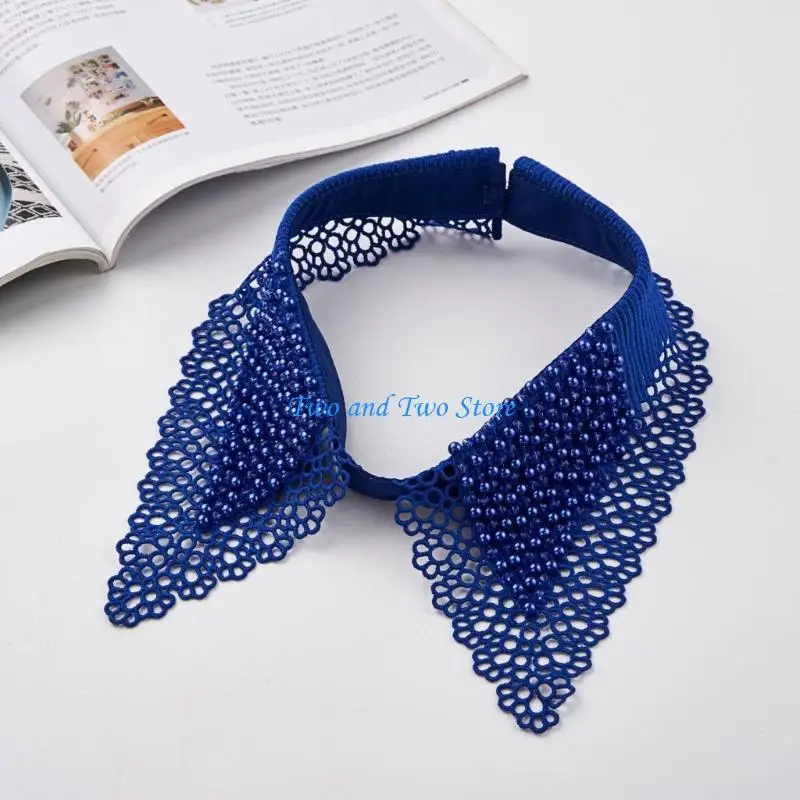 HX6F Pointed Lace Collar for Women to Layer with Sweaters Daily Looks
HX6F Pointed Lace Collar for Women to Layer with Sweaters Daily Looks