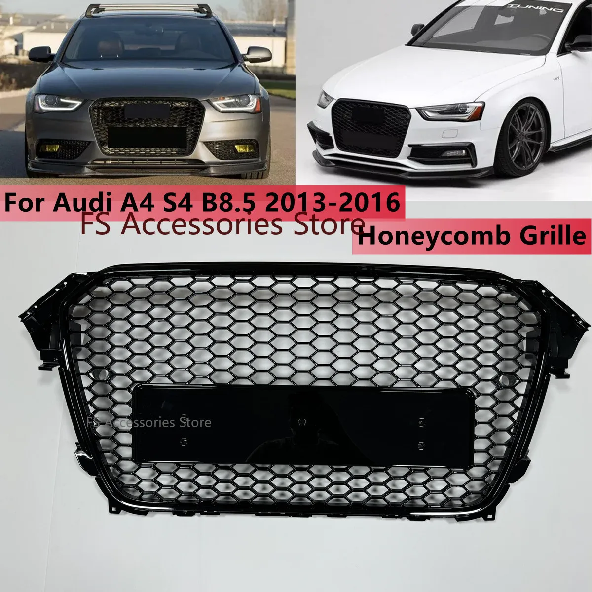 Front Bumper Honeycomb Mesh Grille For Audi A4 S4 B8.5 2013-2016 Upgrade RS4 Style Front Bumper Grille Black Grill Cover
Front Bumper Honeycomb Mesh Grille For Audi A4 S4 B8.5 2013-2016 Upgrade RS4 Style Front Bumper Grille Black Grill Cover