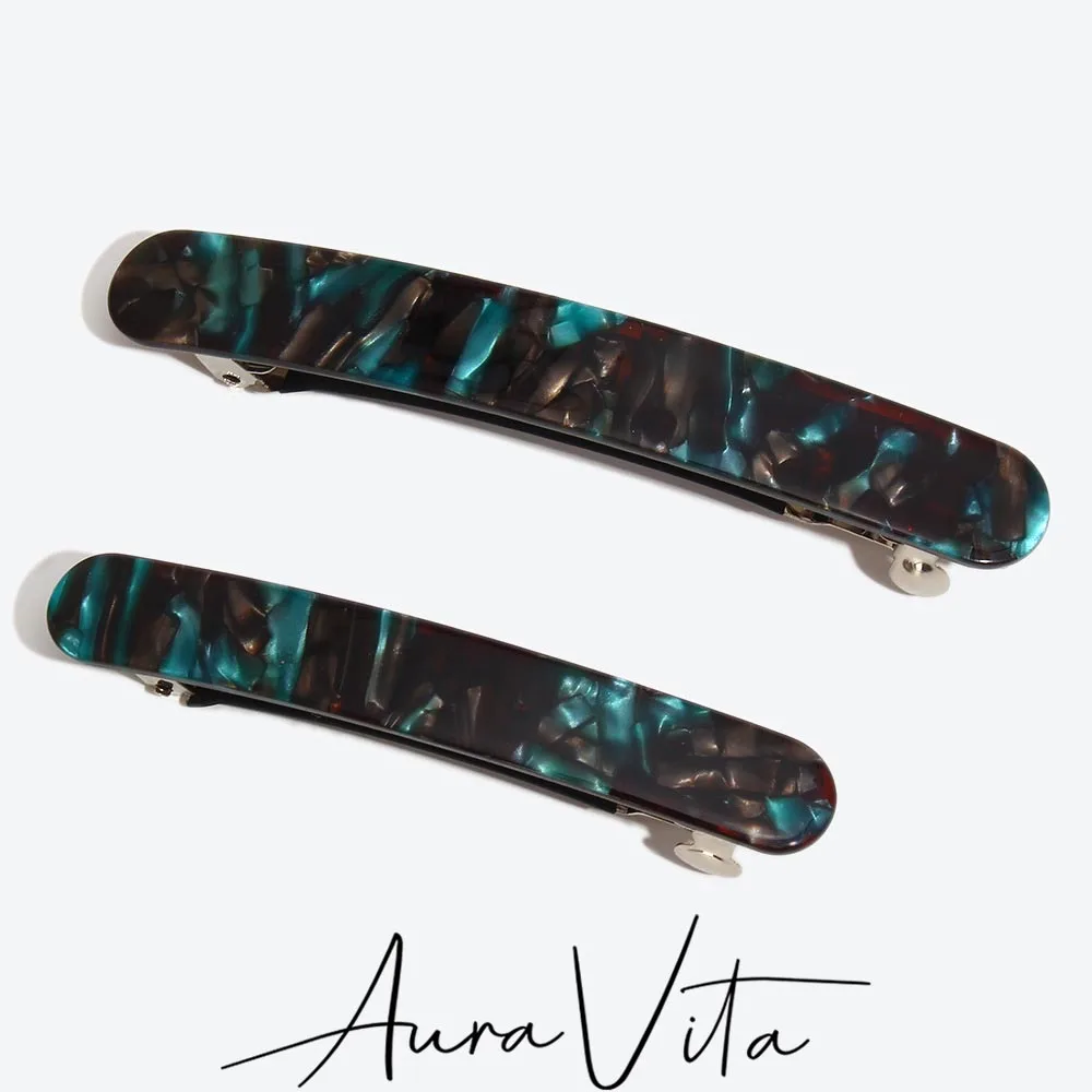 AuraVita 2025 New Design Alloy Resin Mixed Color Strip Hair Clip Party Creative Spring Clip Women's Elegant Hair Accessories
AuraVita 2025 New Design Alloy Resin Mixed Color Strip Hair Clip Party Creative Spring Clip Women's Elegant Hair Accessories