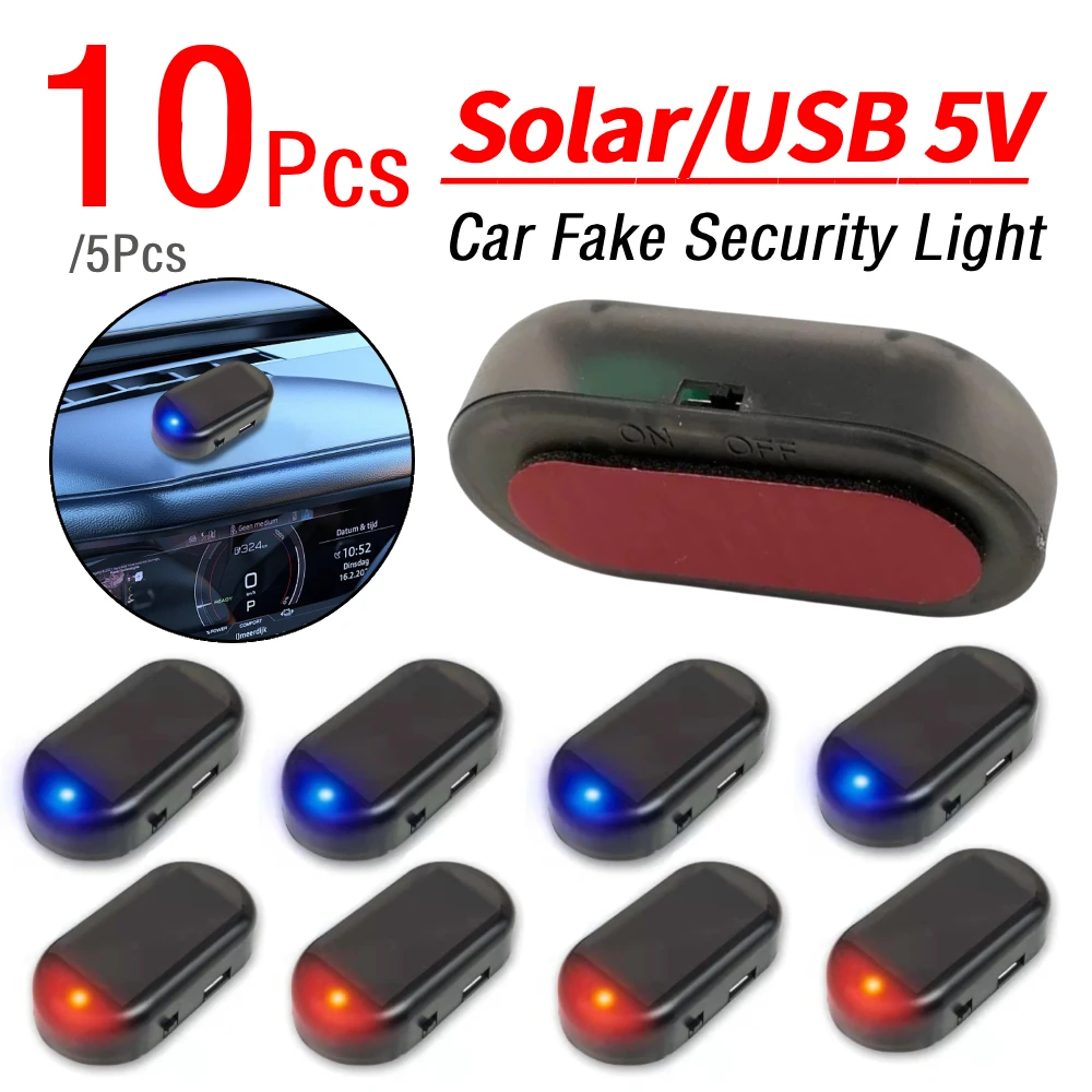 5/10Pcs Solar Car Fake Security Light Super Bright Simulated Dummy Alarm Simulated Anti-Theft Caution Lamp LED Warning Light
5/10Pcs Solar Car Fake Security Light Super Bright Simulated Dummy Alarm Simulated Anti-Theft Caution Lamp LED Warning Light