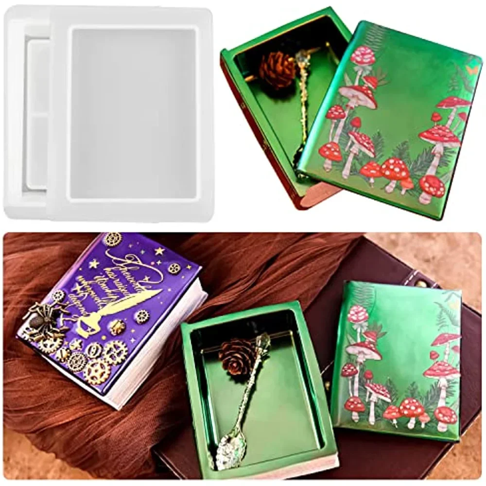 Book Storage Box with Lid Silicone Mold DIY Cement Plaster Clay Flowerpot Magic Book Storage Box Epoxy Resin Molds
Book Storage Box with Lid Silicone Mold DIY Cement Plaster Clay Flowerpot Magic Book Storage Box Epoxy Resin Molds