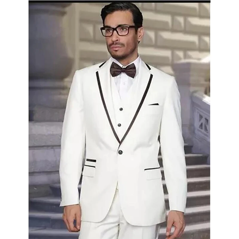 New White Wedding Suits for Men Slim Set Groom Tuxedo Best Man Formal Suit Male Blazer 3 Piece Jacket Vest Pants Costume Homme
New White Wedding Suits for Men Slim Set Groom Tuxedo Best Man Formal Suit Male Blazer 3 Piece Jacket Vest Pants Costume Homme