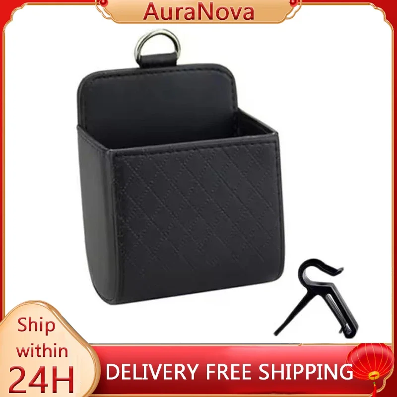 1pc Car Storage Bag Air Vent Dashboard Tidy Hanging Leather Organizer Box Glasses Phone Holder Storage Organizer Car Accessorie
1pc Car Storage Bag Air Vent Dashboard Tidy Hanging Leather Organizer Box Glasses Phone Holder Storage Organizer Car Accessorie