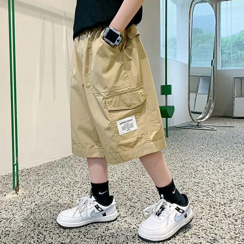 Summer Solid Color 2023 Boys Clothing New Trend Elastic Waist Loose Cotton Spliced Pocket Kids Simplicity Korean Version Shorts
Summer Solid Color 2023 Boys Clothing New Trend Elastic Waist Loose Cotton Spliced Pocket Kids Simplicity Korean Version Shorts