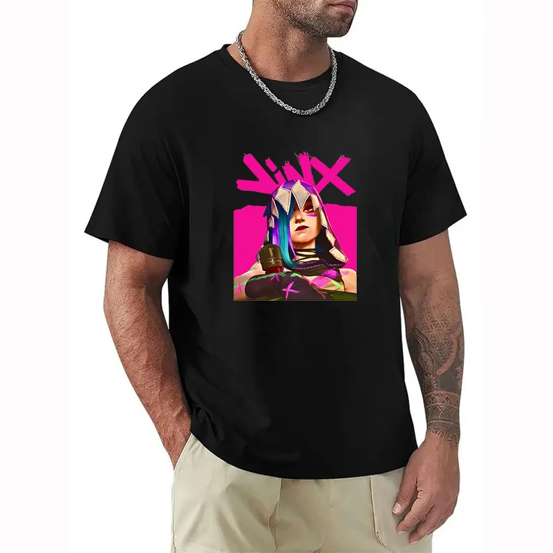 Jinx Graphic T Shirts Y2k Men's Clothing 100% Custom New in Tops & Tees Printed T-shirt Short Sleeve Tee Streetwear Personalized
Jinx Graphic T Shirts Y2k Men's Clothing 100% Custom New in Tops & Tees Printed T-shirt Short Sleeve Tee Streetwear Personalized