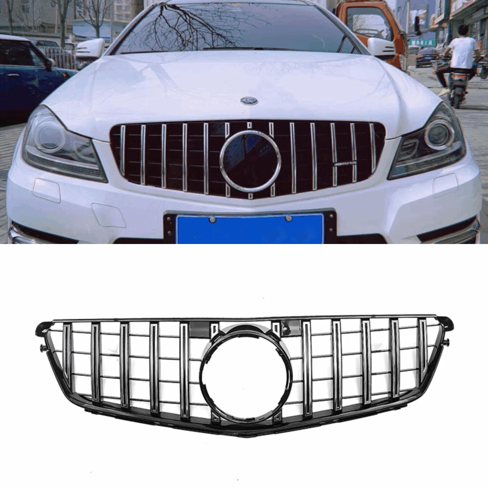 Front Bumper Upper Mesh Grille For Mercedes Benz C class W204 2008-2014 Facelift
Front Bumper Upper Mesh Grille For Mercedes Benz C class W204 2008-2014 Facelift