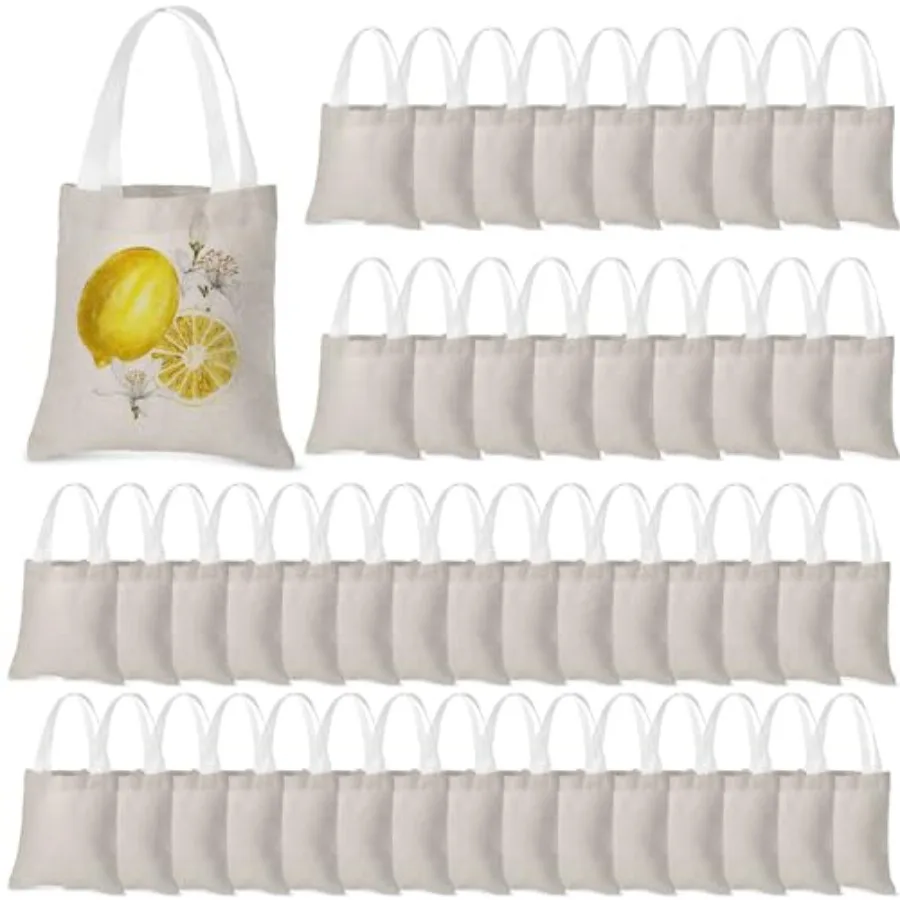 50 Pcs Mini Canvas Tote Bags Bulk DIY Small Blank Tote Bag Reusable Grocery Bags for Summer Graduation DIY Crafts Gifts
50 Pcs Mini Canvas Tote Bags Bulk DIY Small Blank Tote Bag Reusable Grocery Bags for Summer Graduation DIY Crafts Gifts