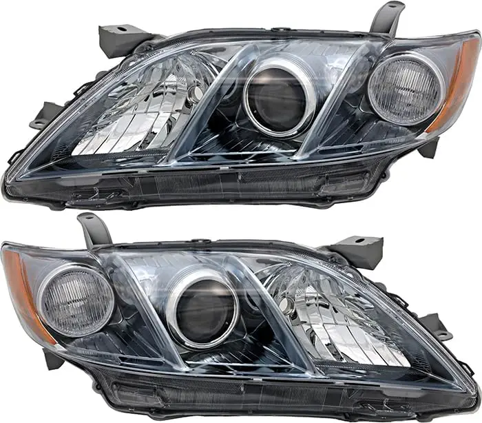 Набор гибридных фар для Toyota Camry 2007, 2008, 2009, японские галогенные фары со стороны водителя и пассажира
Набор гибридных фар для Toyota Camry 2007, 2008, 2009, японские галогенные фары со стороны водителя и пассажира
