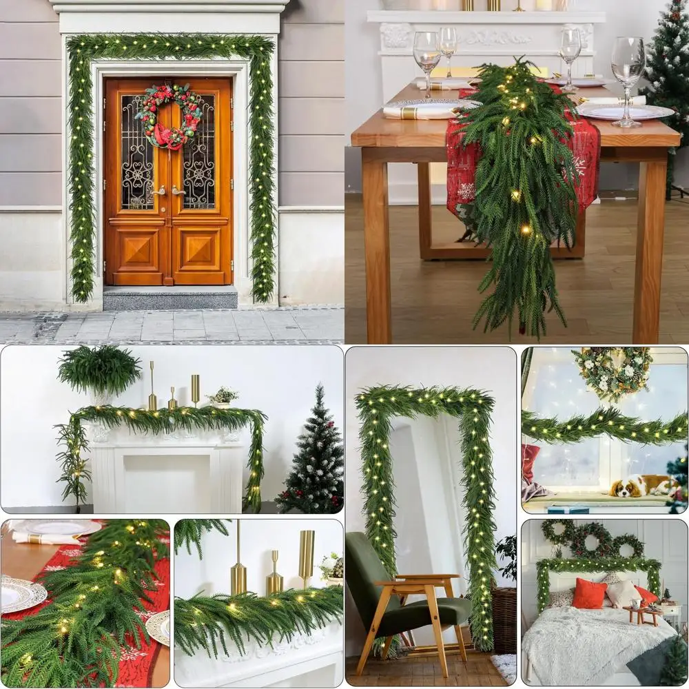 6-футовая гирлянда из искусственной сосны Norfolk со светодиодной подсветкой, реалистичная искусственная зелень для рождественского декора, подходит для внутреннего и наружного использования
6-футовая гирлянда из искусственной сосны Norfolk со светодиодной подсветкой, реалистичная искусственная зелень для рождественского декора, подходит для внутреннего и наружного использования