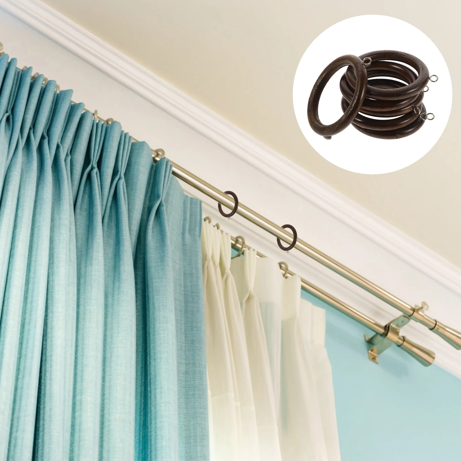 6 Pcs Curtain Hooks Wooden Drapery Rod Accessories Buckle Home Decor Easy Install Compatible Roman Pole Flexible
6 Pcs Curtain Hooks Wooden Drapery Rod Accessories Buckle Home Decor Easy Install Compatible Roman Pole Flexible