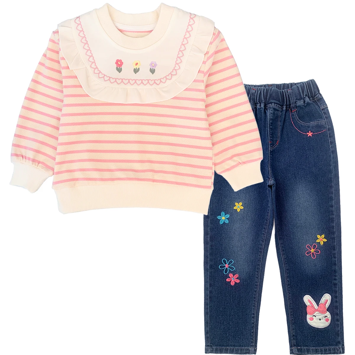 2-7Years Spring Autumn Baby Girls Sets 2 Pcs Clothes Long Sleeve T-Shirt and Jeans
2-7Years Spring Autumn Baby Girls Sets 2 Pcs Clothes Long Sleeve T-Shirt and Jeans