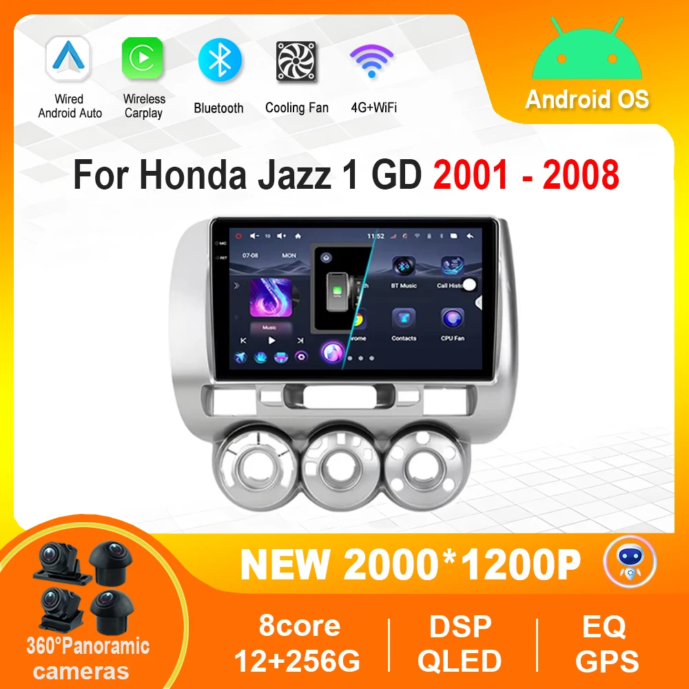 Интеллектуальный Android-видео мультимедийный привод с левым рулем для Honda Jazz 1 GD 2001-2008 DSP QLED HD-экран 4G WiFi Bluetooth
Интеллектуальный Android-видео мультимедийный привод с левым рулем для Honda Jazz 1 GD 2001-2008 DSP QLED HD-экран 4G WiFi Bluetooth
