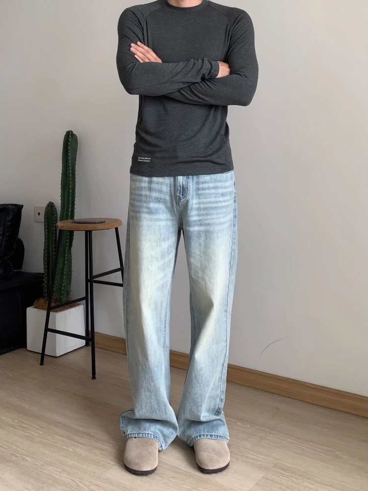 Cleanfit American High Street Vintage Washed Ice Blue Creamy Faded Loose Straight Leg Wide Leg Jeans for Men Casual Youth Fas...
Cleanfit American High Street Vintage Washed Ice Blue Creamy Faded Loose Straight Leg Wide Leg Jeans for Men Casual Youth Fas...