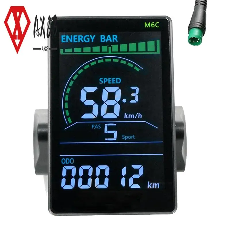 AX83-M6C Electric Bike LCD Display Meter 24V-60V E Scooter LCD Panel Color Screen Parts With USB For Mountain Electric Bike (5PI
AX83-M6C Electric Bike LCD Display Meter 24V-60V E Scooter LCD Panel Color Screen Parts With USB For Mountain Electric Bike (5PI