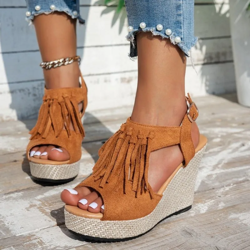 Women Sandals Summer New Wedges Platform Sandals Sexy High Heels Shoes Peep Toe
Women Sandals Summer New Wedges Platform Sandals Sexy High Heels Shoes Peep Toe
