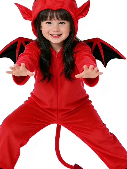 Red Devil Bat One-Piece Performance Costume for Children Halloween Role-playing Stage Wear Polyester Fiber 100% Lycra Material
Red Devil Bat One-Piece Performance Costume for Children Halloween Role-playing Stage Wear Polyester Fiber 100% Lycra Material