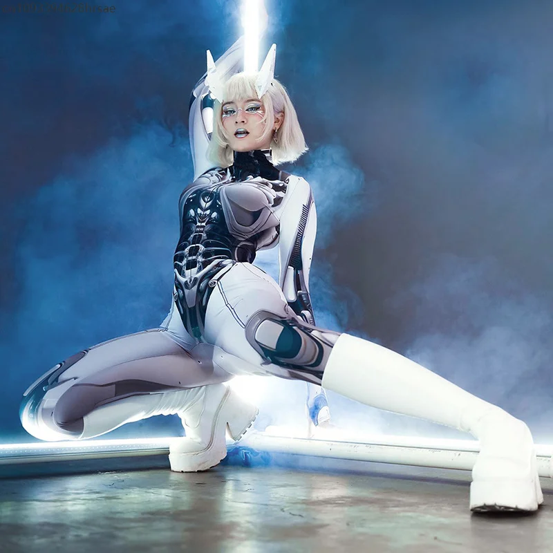 2025 Cyber Robot Punk Jumpsuit Catsuit Halloween Skull Cosplay Costumes Women Carnival Party Long Sleeve Bodysuit Outfit
2025 Cyber Robot Punk Jumpsuit Catsuit Halloween Skull Cosplay Costumes Women Carnival Party Long Sleeve Bodysuit Outfit