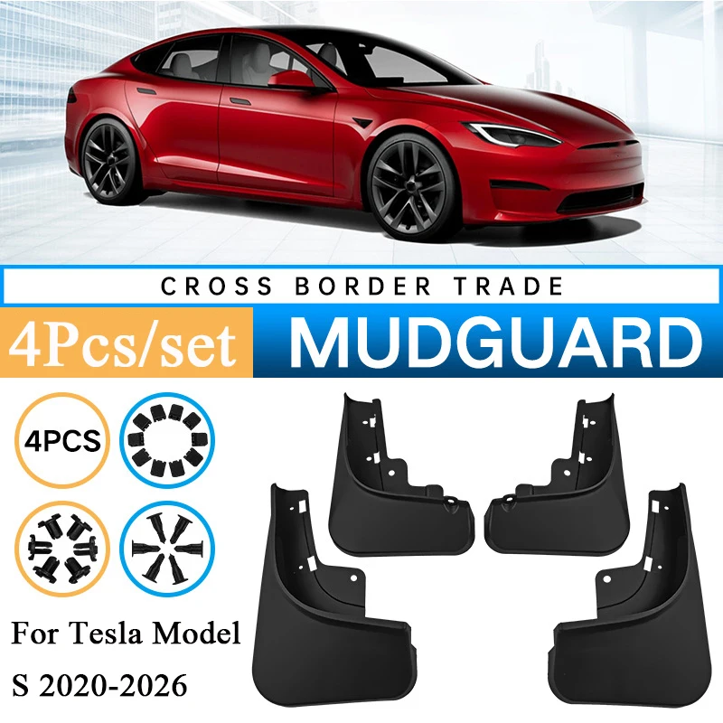 Mud Flaps for Tesla Model S/Model S Plaid 2022-2026 Splash Guards No Drilling Tape Mudguards All Weather Protector Accessories
Mud Flaps for Tesla Model S/Model S Plaid 2022-2026 Splash Guards No Drilling Tape Mudguards All Weather Protector Accessories