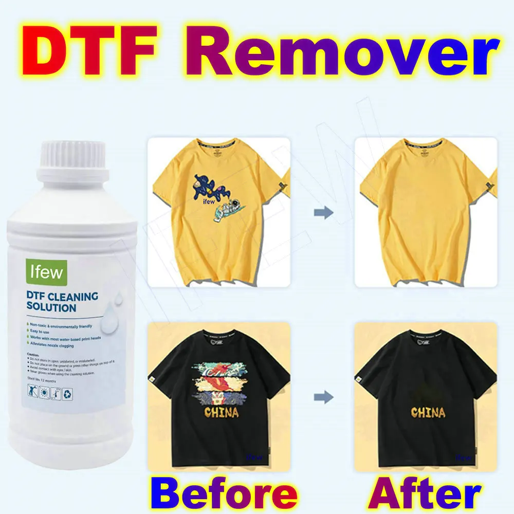 DTF Garments Clothing Adhesive Remover Vinyl Cleaner Cleaning Liquid Remove TShirt Direct To Film Printing Pattern Clean Print
DTF Garments Clothing Adhesive Remover Vinyl Cleaner Cleaning Liquid Remove TShirt Direct To Film Printing Pattern Clean Print