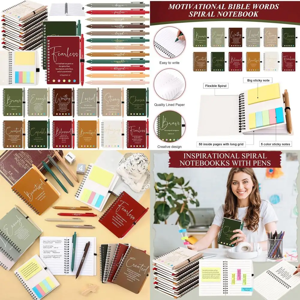Bulk 48 Sets of 96-Piece Christian Prayer Journals with Bible Pens - Inspirational Scripture Notebooks for Church Gifts
Bulk 48 Sets of 96-Piece Christian Prayer Journals with Bible Pens - Inspirational Scripture Notebooks for Church Gifts