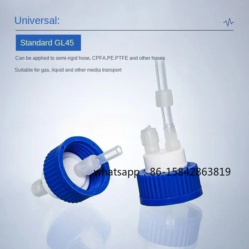 Titration Feeding Bottle Cap, Mobile Phase Cap Wente GL45 Plastic Cap, Gas Flow Porous Screw Cap Anaerobic Bottle Cap
Titration Feeding Bottle Cap, Mobile Phase Cap Wente GL45 Plastic Cap, Gas Flow Porous Screw Cap Anaerobic Bottle Cap
