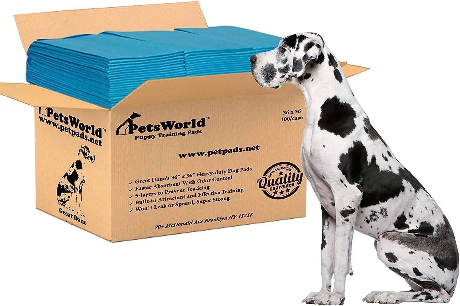 Giant Potty Pads for Pets, Odor Eliminating 36" x 36",100 Count Pee Pads for Dogs, Gigantic Great Dane Pads,
Giant Potty Pads for Pets, Odor Eliminating 36" x 36",100 Count Pee Pads for Dogs, Gigantic Great Dane Pads,