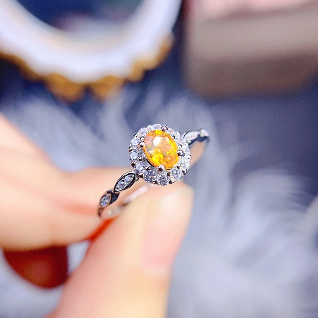 Oval 4x5mm Natural Yellow Sapphire Ring 925 Sterling Silver Engagment Halo Rings For Women
Oval 4x5mm Natural Yellow Sapphire Ring 925 Sterling Silver Engagment Halo Rings For Women
