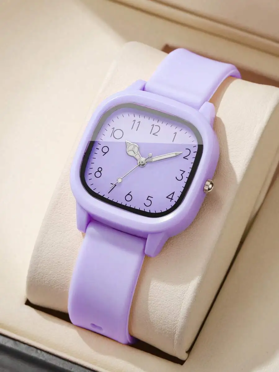 1pc Women's Silicone Quartz Watch, Fashion Minimalist Square Dial, Classic Wristwatch (1pc/Set), Watch Box Not Included
1pc Women's Silicone Quartz Watch, Fashion Minimalist Square Dial, Classic Wristwatch (1pc/Set), Watch Box Not Included