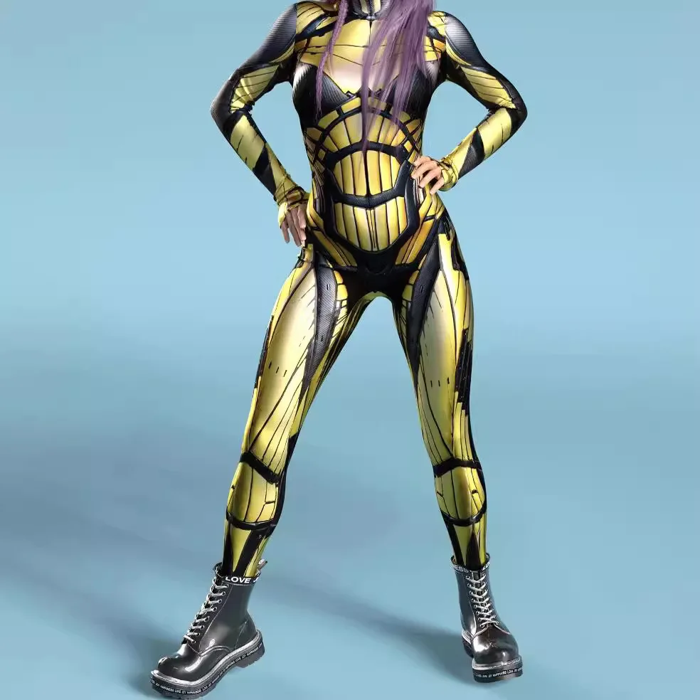 Mechanical Cyber Punk Catsuit Woman Zipper Bodysuit Halloween Game Party Costume Female Holiday Cosplay Jumpsuit Outfit
Mechanical Cyber Punk Catsuit Woman Zipper Bodysuit Halloween Game Party Costume Female Holiday Cosplay Jumpsuit Outfit