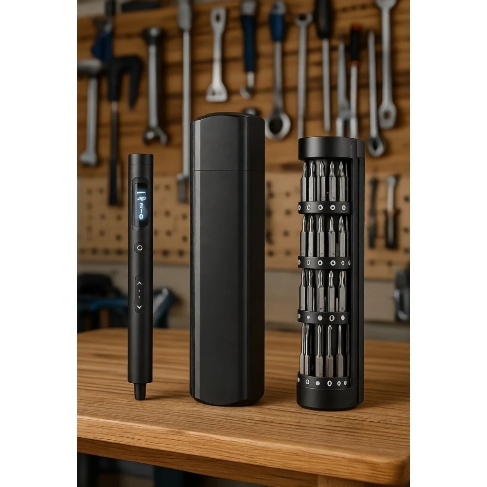 Compact Electric Screwdriver Kit with 60 Precision Bits and 4 Torque Settings for Phone Camera Laptop Watch Repair
Compact Electric Screwdriver Kit with 60 Precision Bits and 4 Torque Settings for Phone Camera Laptop Watch Repair