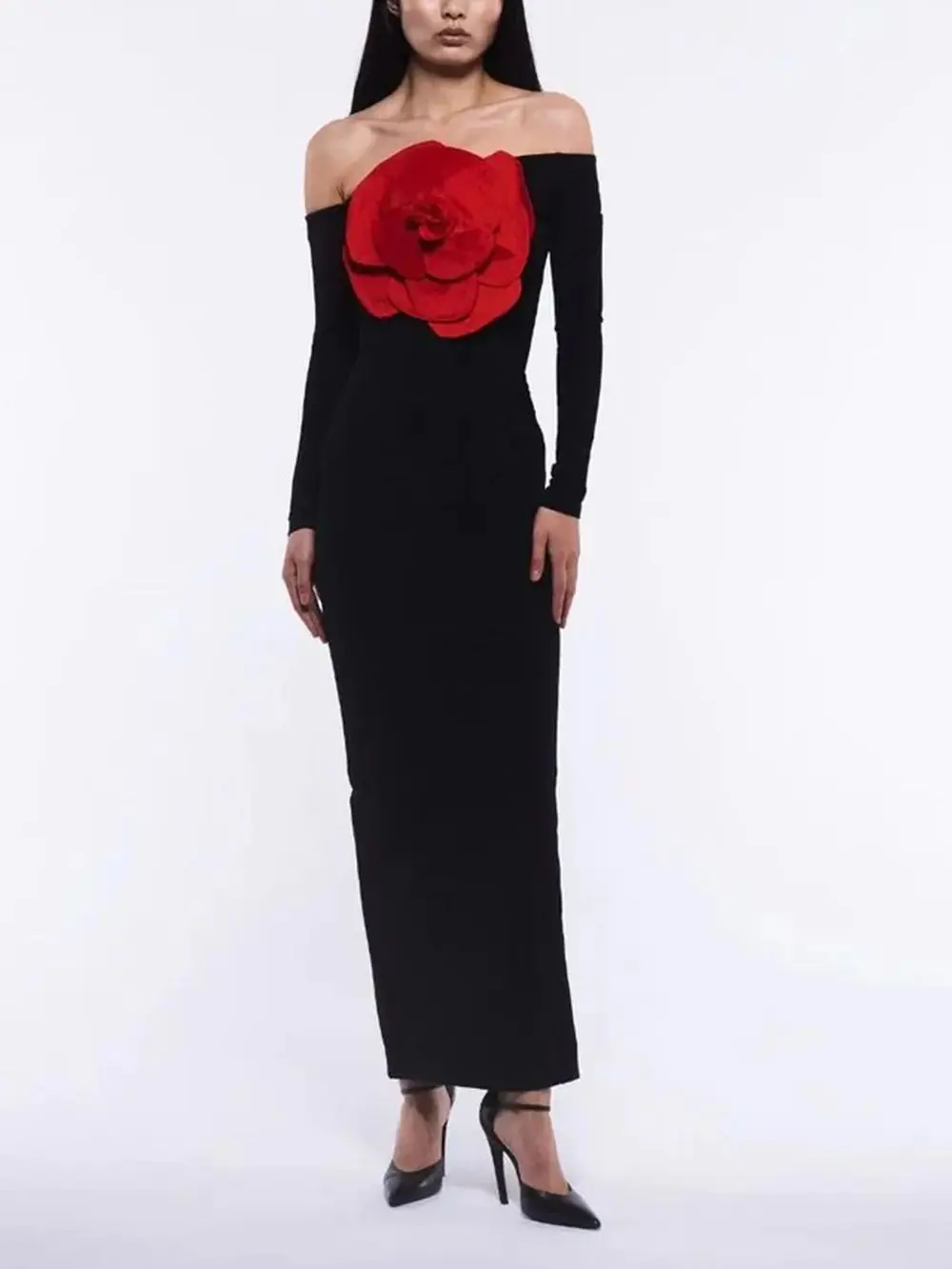 Winter New Women Luxury Sexy Off Shoulder Flower Cotton Black Long Gowns Celebrity Elegant Evening Party Club Dress
Winter New Women Luxury Sexy Off Shoulder Flower Cotton Black Long Gowns Celebrity Elegant Evening Party Club Dress
