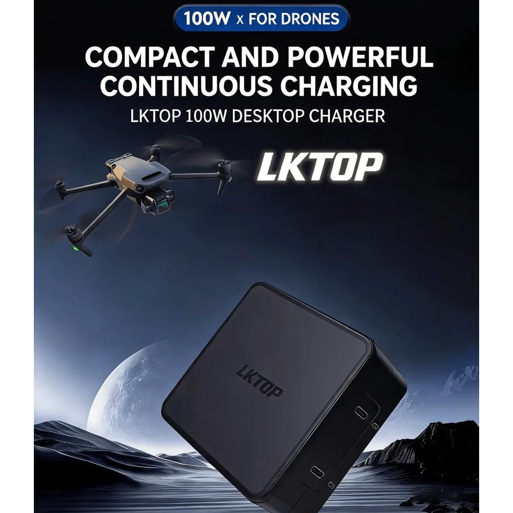 LKTOP 100W Desktop Charger – Fast Charge DJI Mavic 3/Air 3/RC & More NEW
LKTOP 100W Desktop Charger – Fast Charge DJI Mavic 3/Air 3/RC & More NEW