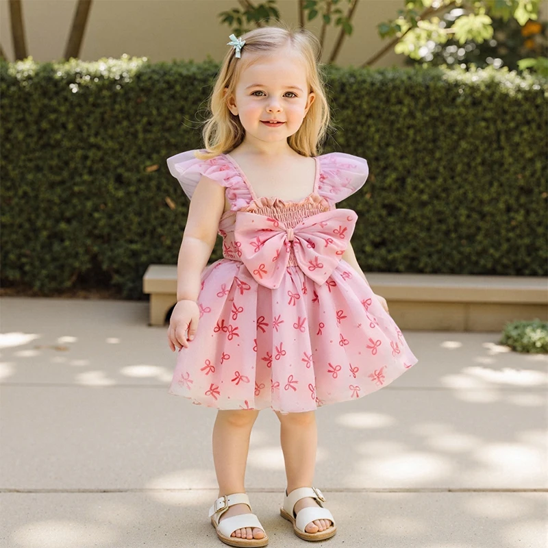 Toddler Girls Fashion Summer Tulle Dress Flying Sleeve Square Collar Big Bow Decorated A-line Sweet Dresses
Toddler Girls Fashion Summer Tulle Dress Flying Sleeve Square Collar Big Bow Decorated A-line Sweet Dresses
