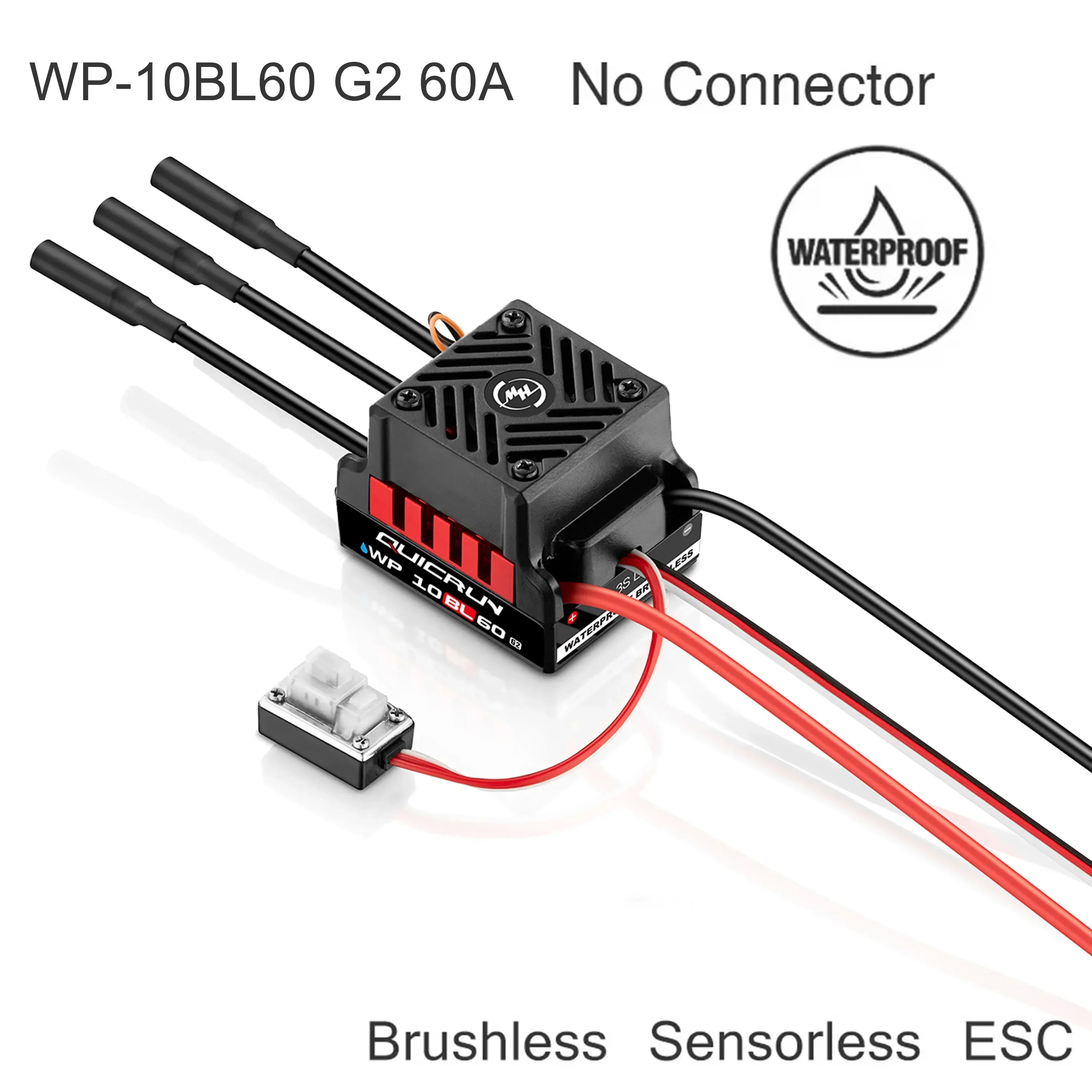 Hobbywing QuicRun WP10BL60 G2 60A Waterproof Brushless ESC 2-3S Speed Controller for 1/10 RC Car Short Truck Off-Road Vehicles
Hobbywing QuicRun WP10BL60 G2 60A Waterproof Brushless ESC 2-3S Speed Controller for 1/10 RC Car Short Truck Off-Road Vehicles