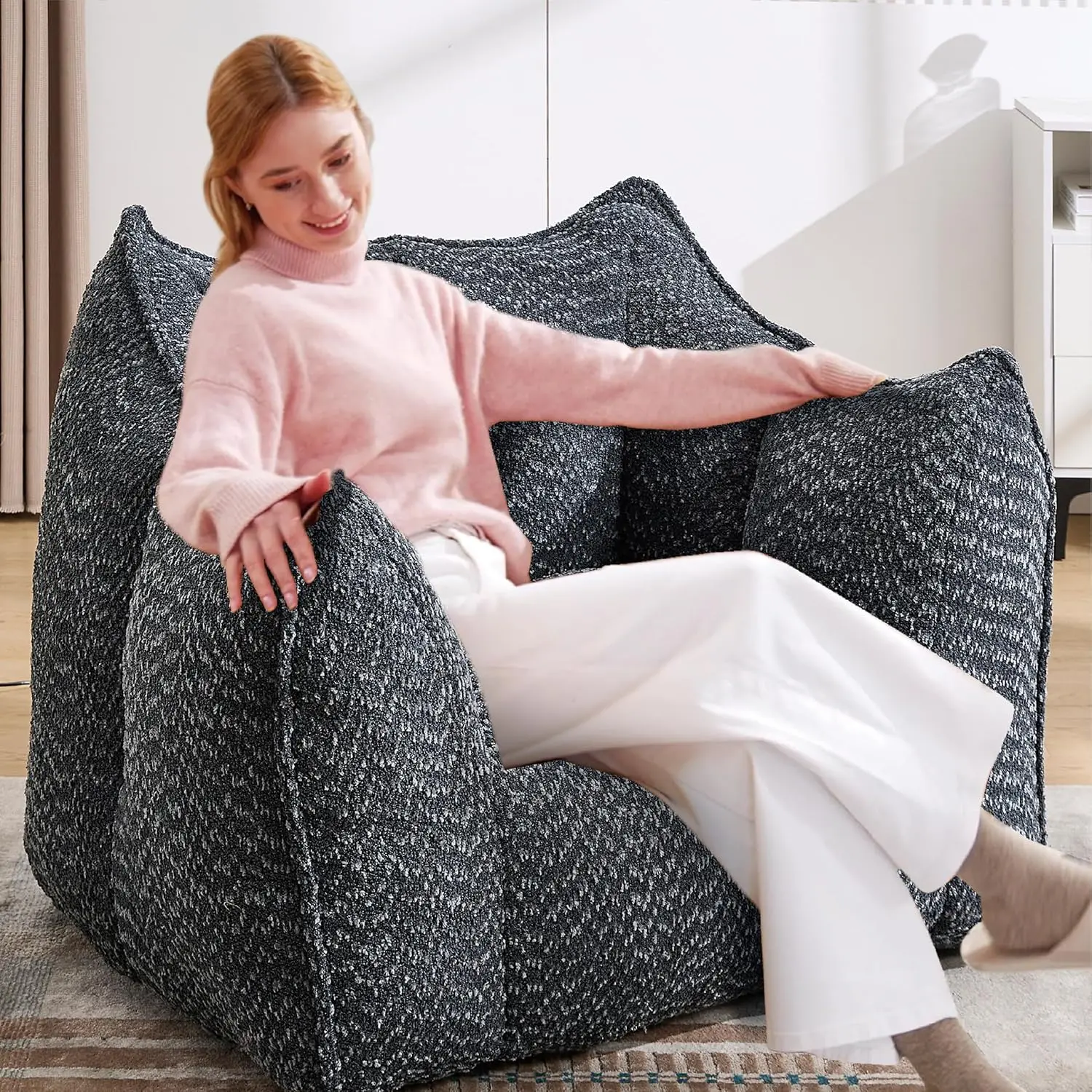 47" Bean Bag Chairs Large Bean Bag Couch for Adults Stuffed Sofa Chair Comfy Giant Bean Bag Chair with Armrest for, Customized
47" Bean Bag Chairs Large Bean Bag Couch for Adults Stuffed Sofa Chair Comfy Giant Bean Bag Chair with Armrest for, Customized