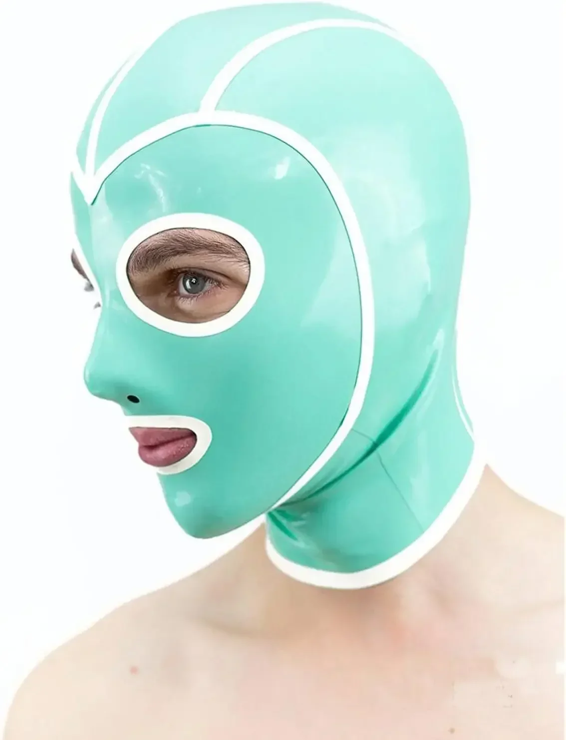 customized Latex Hood Rubber Hood Contrast-Colored Trim Around Face Around Eyes&Mouth for Bodysuit Cosplay Party
customized Latex Hood Rubber Hood Contrast-Colored Trim Around Face Around Eyes&Mouth for Bodysuit Cosplay Party