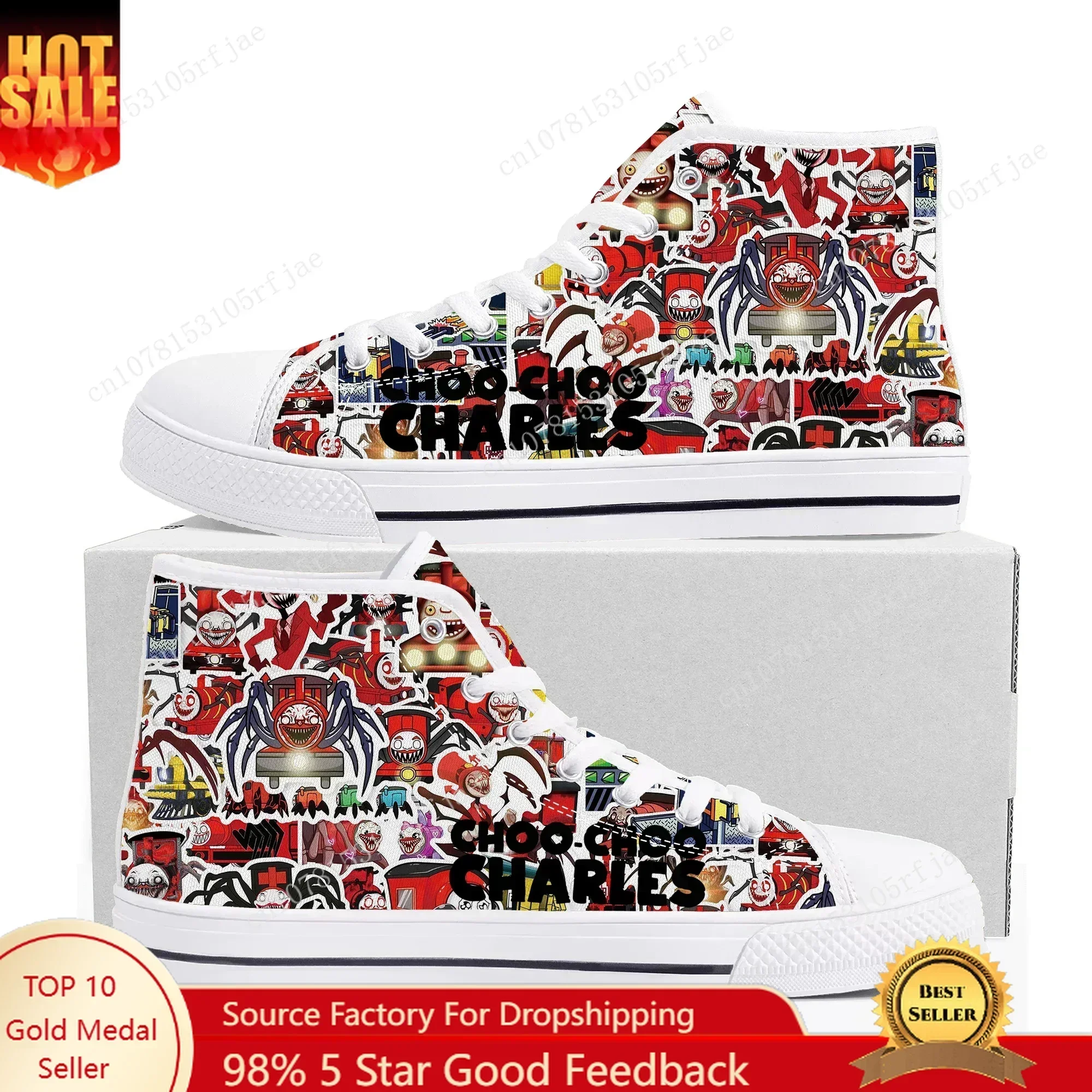 Choo Choo Charles High Top Sneakers Men Women Teenager High Quality Canvas Shoes Soft Sole Shock Absorbing Casual Couple Shoes
Choo Choo Charles High Top Sneakers Men Women Teenager High Quality Canvas Shoes Soft Sole Shock Absorbing Casual Couple Shoes